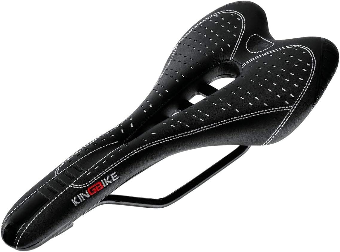 KINGBIKE Bike Saddle Seat Mountain Road MTB Comfortable Bicycle Cycling Biking Seats Saddles (Black)