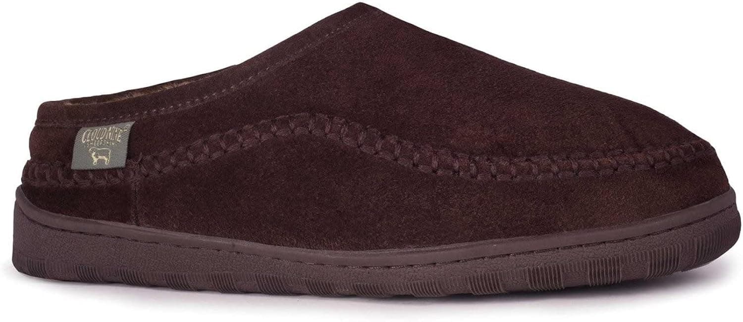 Cloud Nine Sheepskin Men’s Casual Mule Slip-On Loafers Chocolate