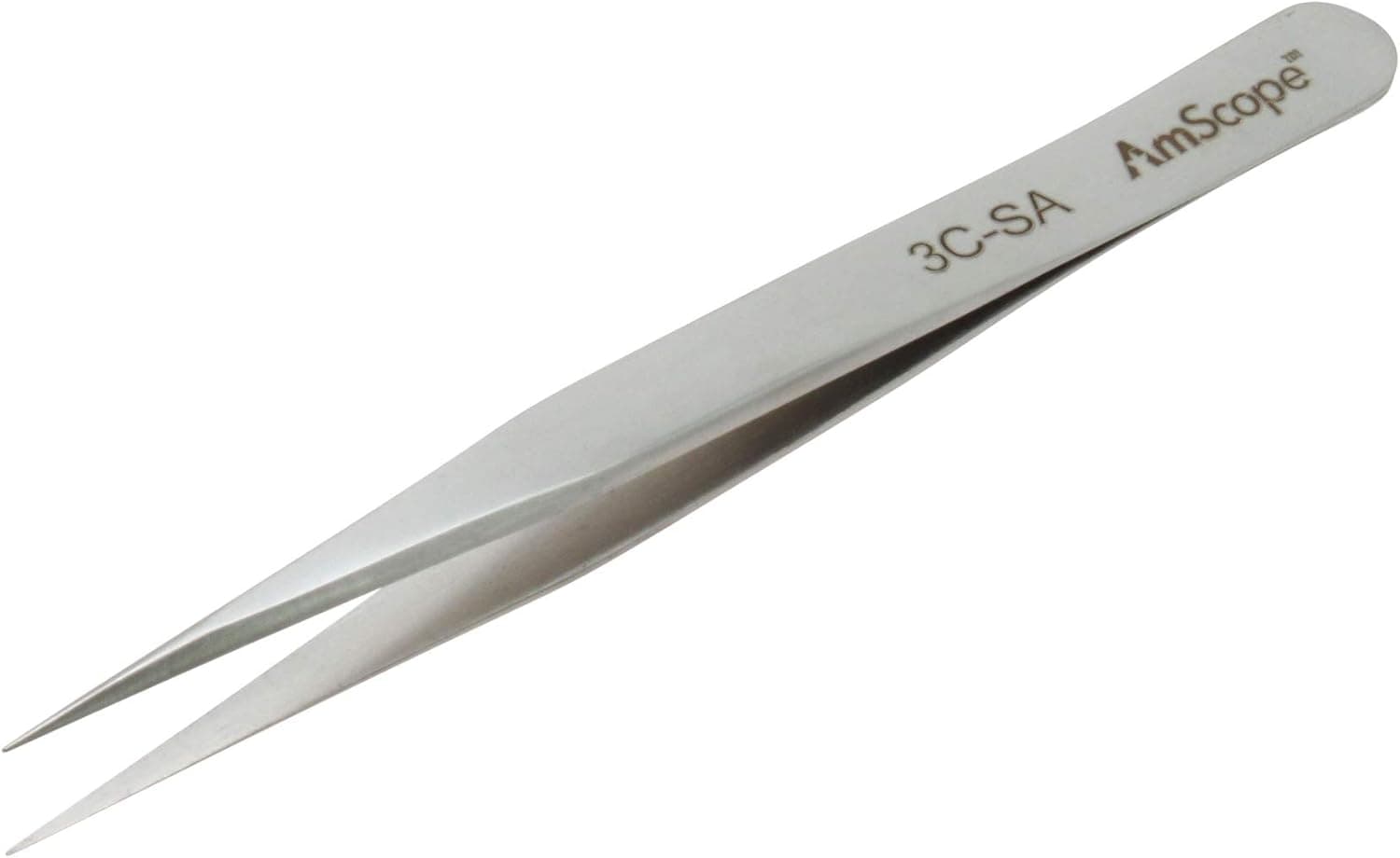 AmScope - High Precision 4 1/4 in. Straight Fine Point Tweezers - 1 pc