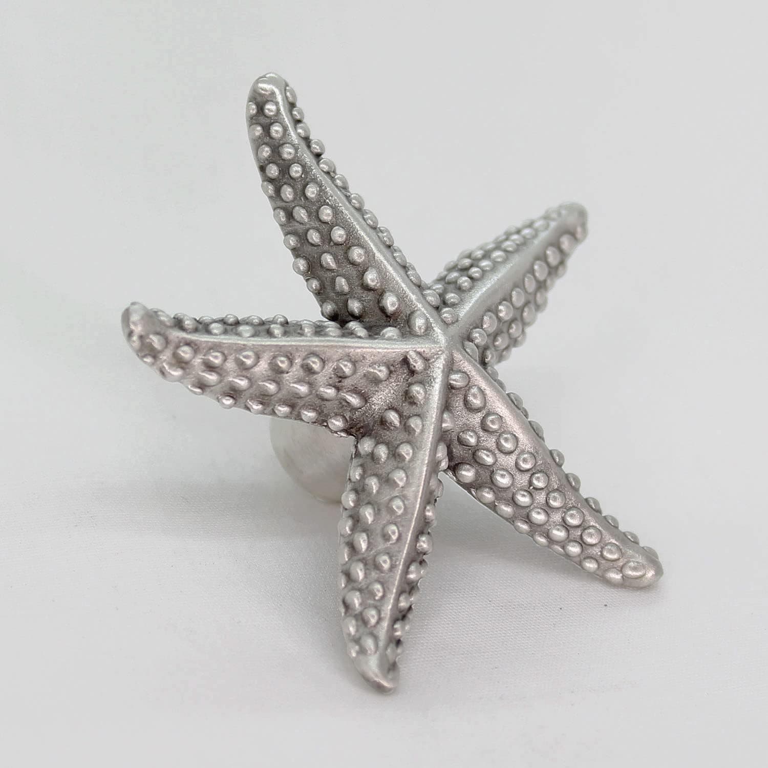 Costello Coastal Knobs Starfish Cabinet Knob (Small) | Brushed Nickel Finish | Kitchen, Bedroom, Living Room, Bathroom Cabinets and Drawers Hardware