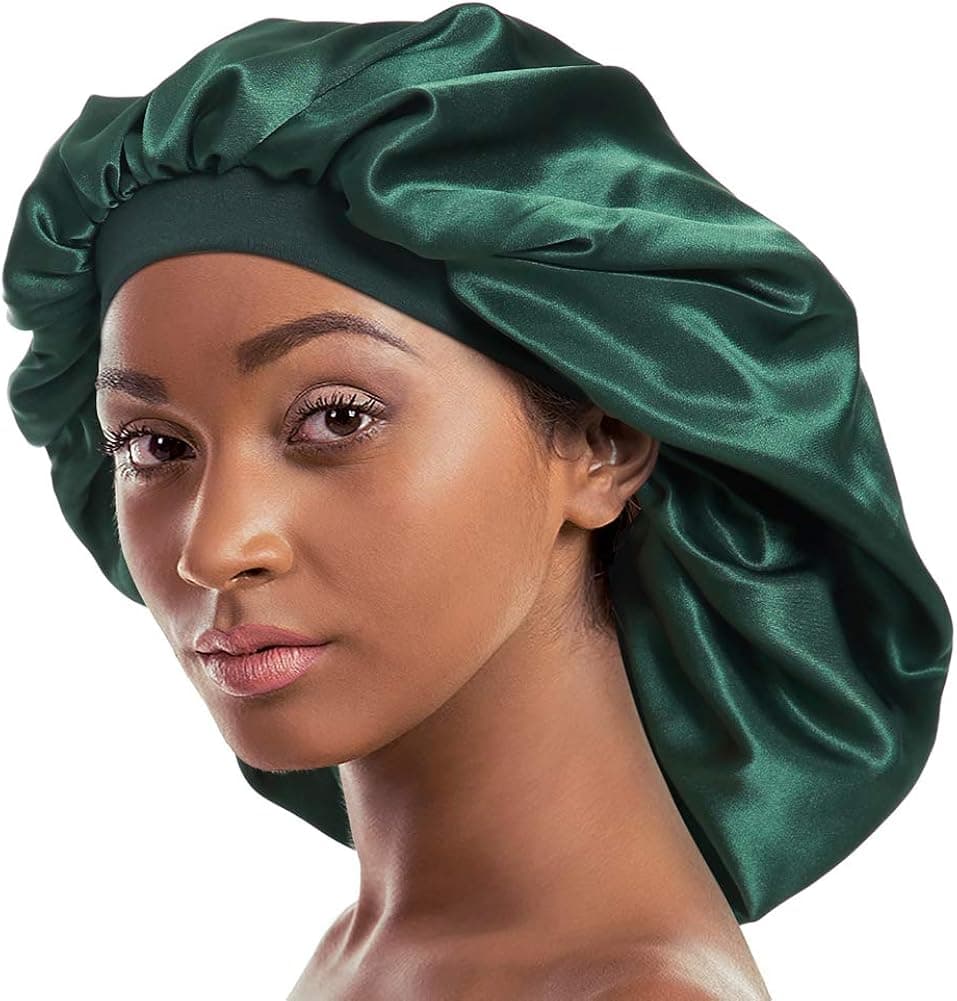 Extra Large Silky Satin Bonnet – Double Layer, Double Care