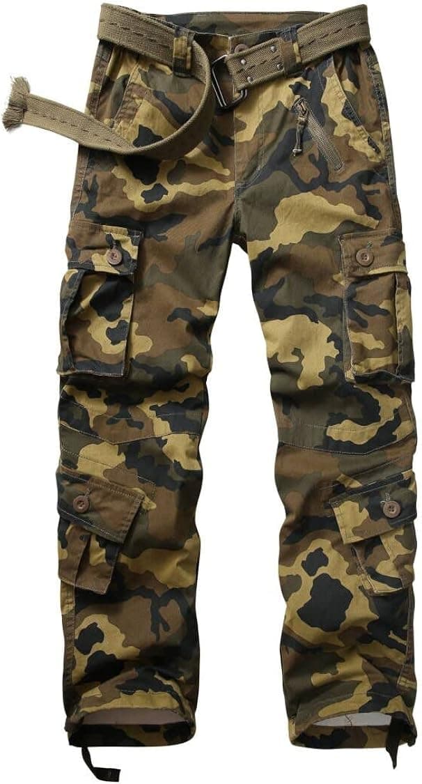 XNMAYA Women's Cargo Pants Quick Dry Casual Military Army Camo Combat Work Casual Pants with Pockets