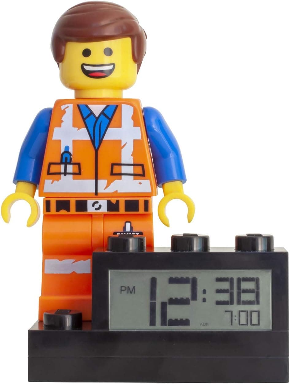 LEGO Movie 2 9003967 Emmet Kids Minifigure Light Up Alarm Clock