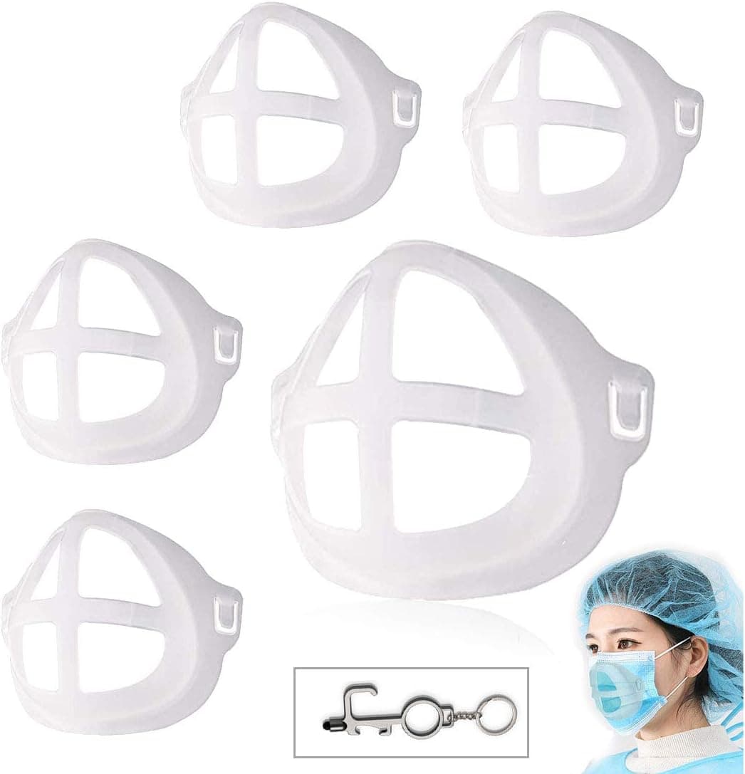 3D Face Bracket for Women, Turtle Inserts Frame for easier breathing, Breathe Cup for Protecting Lipstick, Cool Cage Spacer Support Avoid Fogging Up Glasses