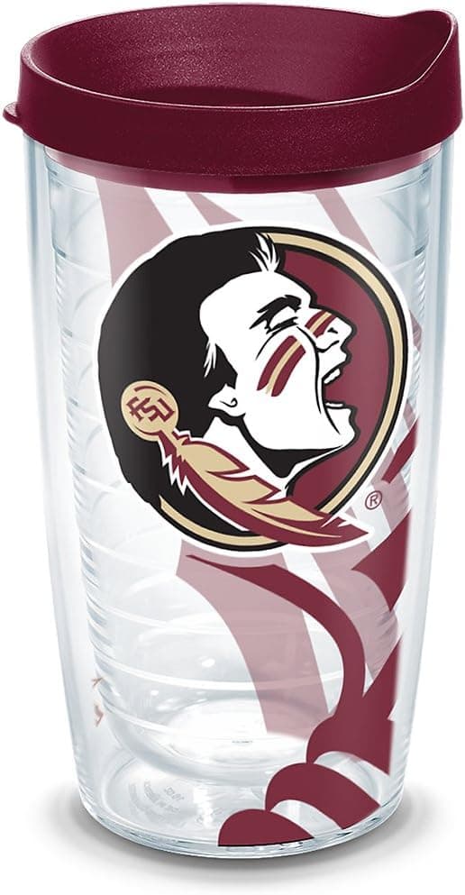 Tervis NCAA Florida State Seminoles Tumbler, 16 oz, Clear