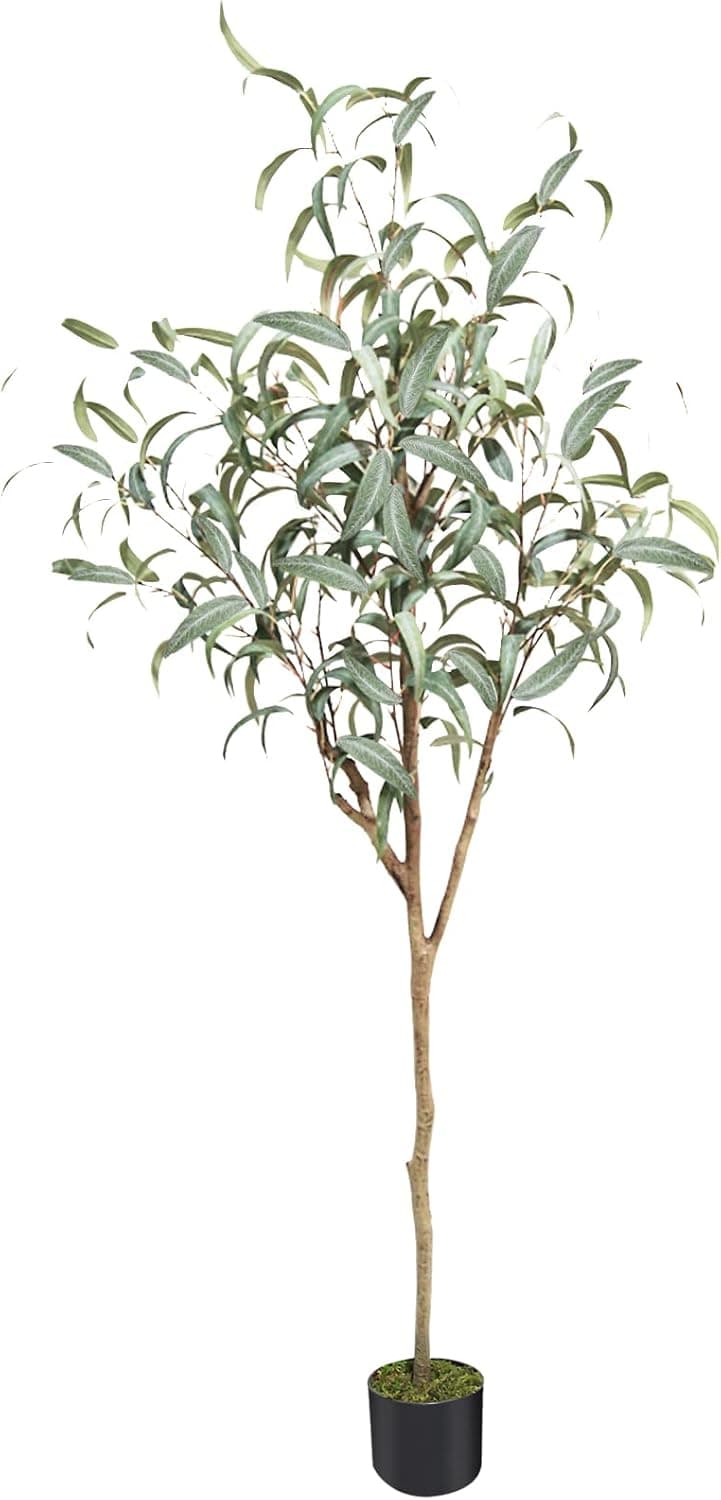 Melli Welli Artificial Eucalyptus Tree 6FT Faux Eucalyptus Plants Large Fake Plant Suitable for Living Room Home Office Housewarming Party Indoor and Outdoor Decor