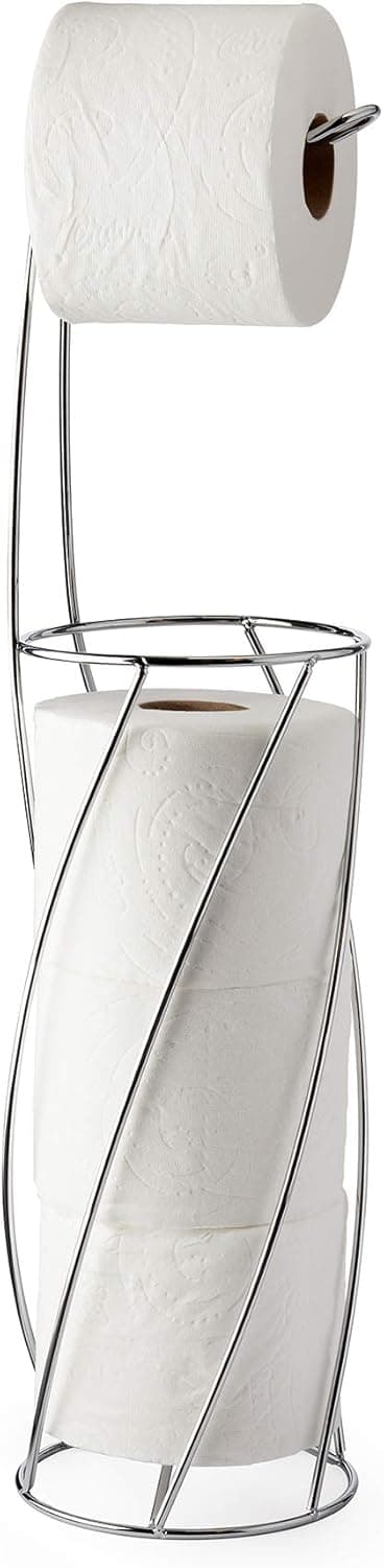 Better Living Products 54640 TWIST Toilet Caddy and Toilet Paper Reserve, Chrome