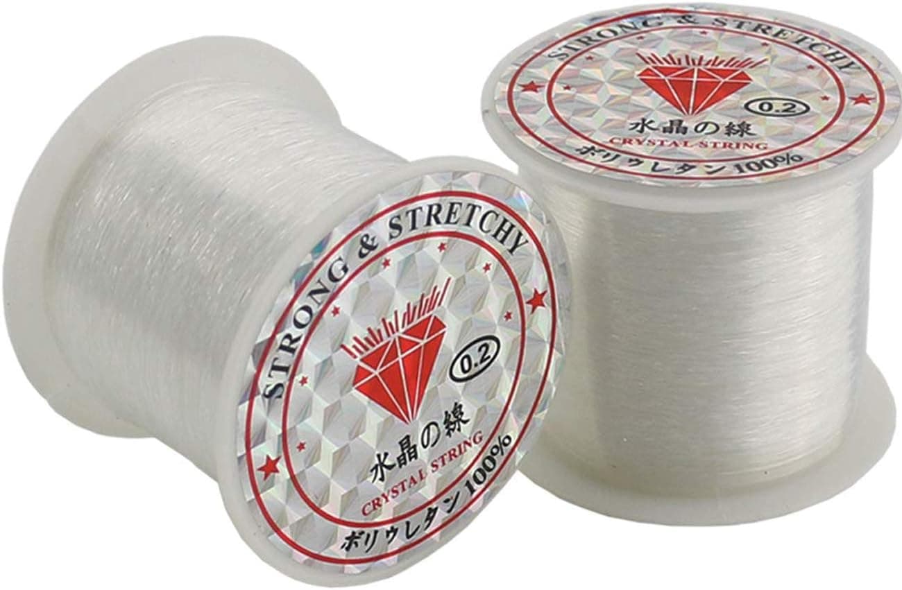 TIHOOD 0.2mm Diameter Clear Nylon Fish Fishing Line Spool Beading String