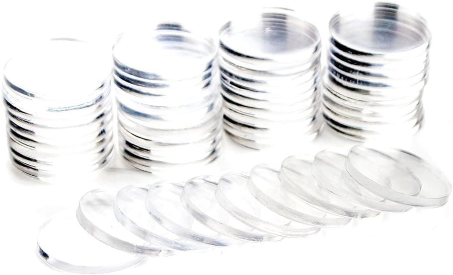 Brybelly Clear Acrylic Poker Chip Spacers - 1.25" Poker Chip Tray Organizers