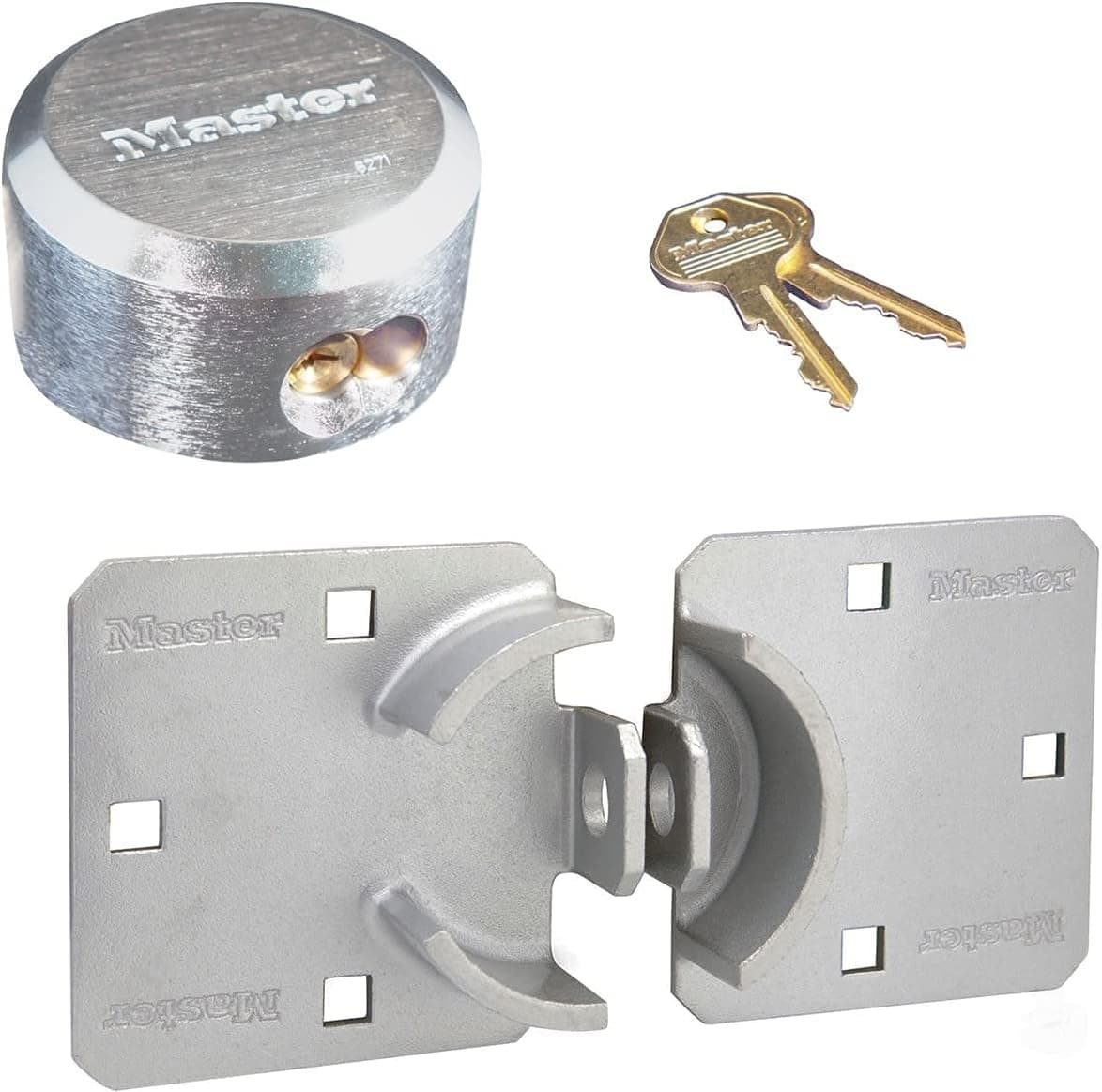 Master Lock - Hasp/Hidden Shackle Lock Combo 770-6271N w/BumpStop Technology