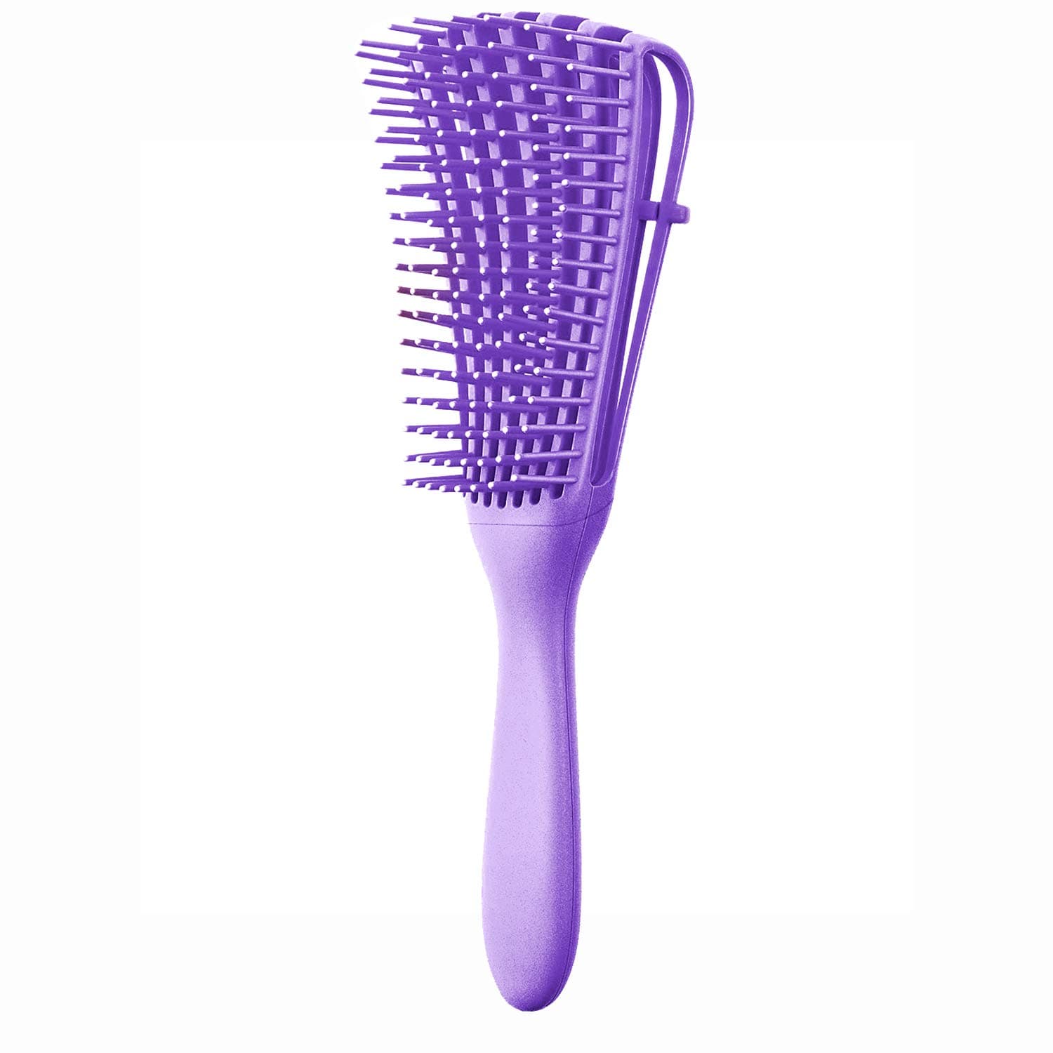 Hommtina Detangler Brush for Natural Hair Afro Textured 3a to 4c, Curltastic Wonderbrush Curly/Oily/Wet/Dry/Thick/Long Hair with Hair Scalp Massage Shampoo Brush (1 PCS, Purple)