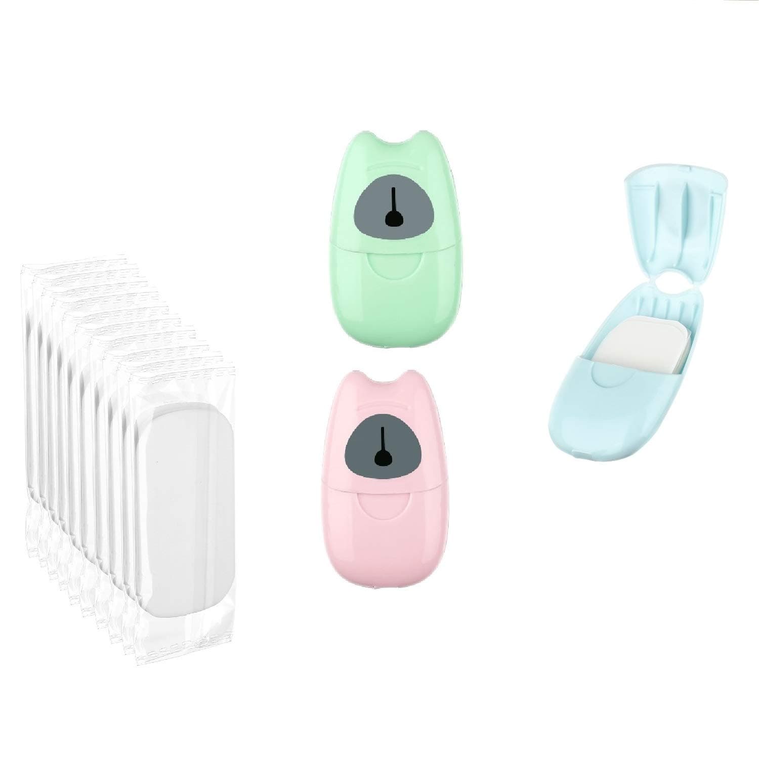 LOTSOF Portable hand Washing Soap Paper Sheets Natural Scent Soft Foaming Soap Sheets Washing Hand Bath Toiletry Soap for Outdoor Keep Hand Clean and Safe 3 Boxes + 6 bags refills (270 sheets)