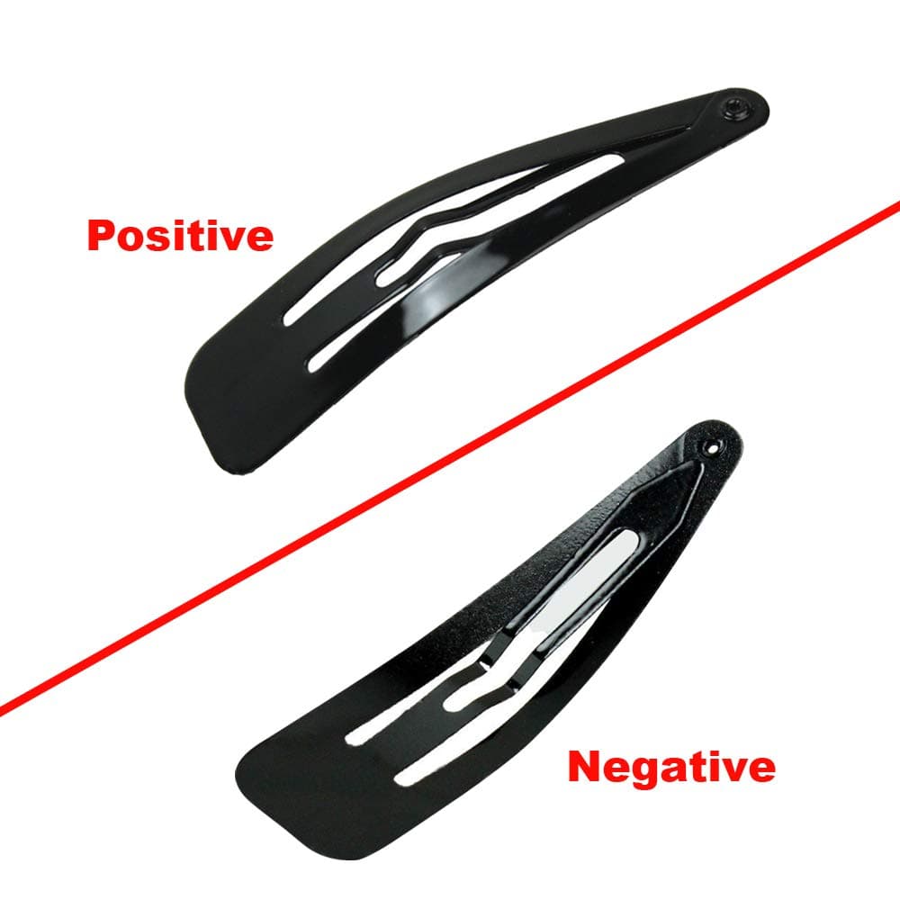120 Pack Snap Hair Clips Hair Barrettes for Kids, Girls and Women, 60 mm (Black)