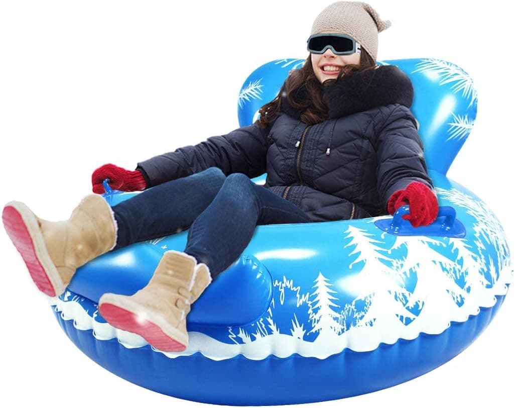 SUNSHINEMALL Snow Tube - 45 Inch Inflatable Snow Sled Snow Toys