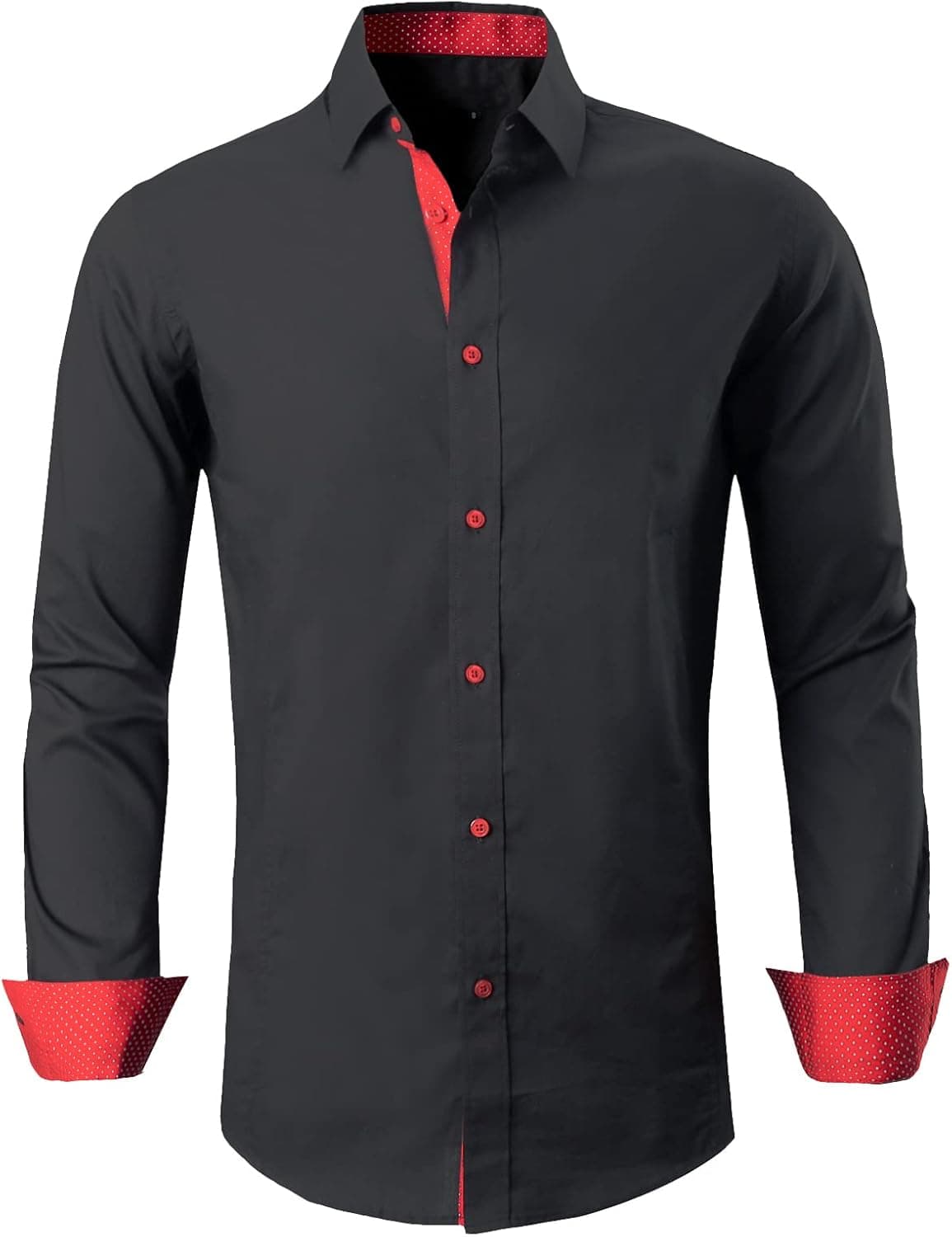 PRIUMPH Mens Dress Shirts Long Sleeve Regular Fit Business Casual Button Down Shirt