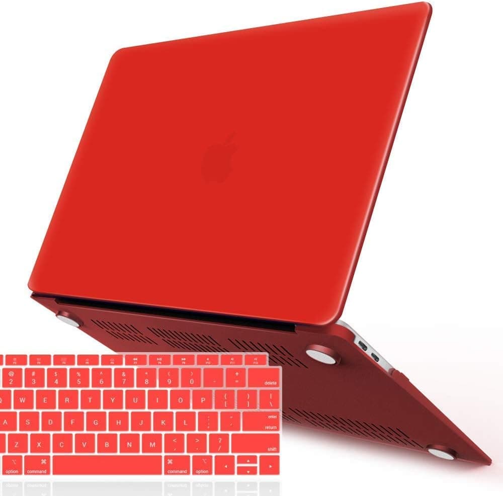 IBENZER MacBook Air 13 Inch Case 2020 2019 2018 New Version A1932, Hard Shell Case with Keyboard Cover for Apple Mac Air 13 Retina with Touch ID,RD, MMA-T13RD+1