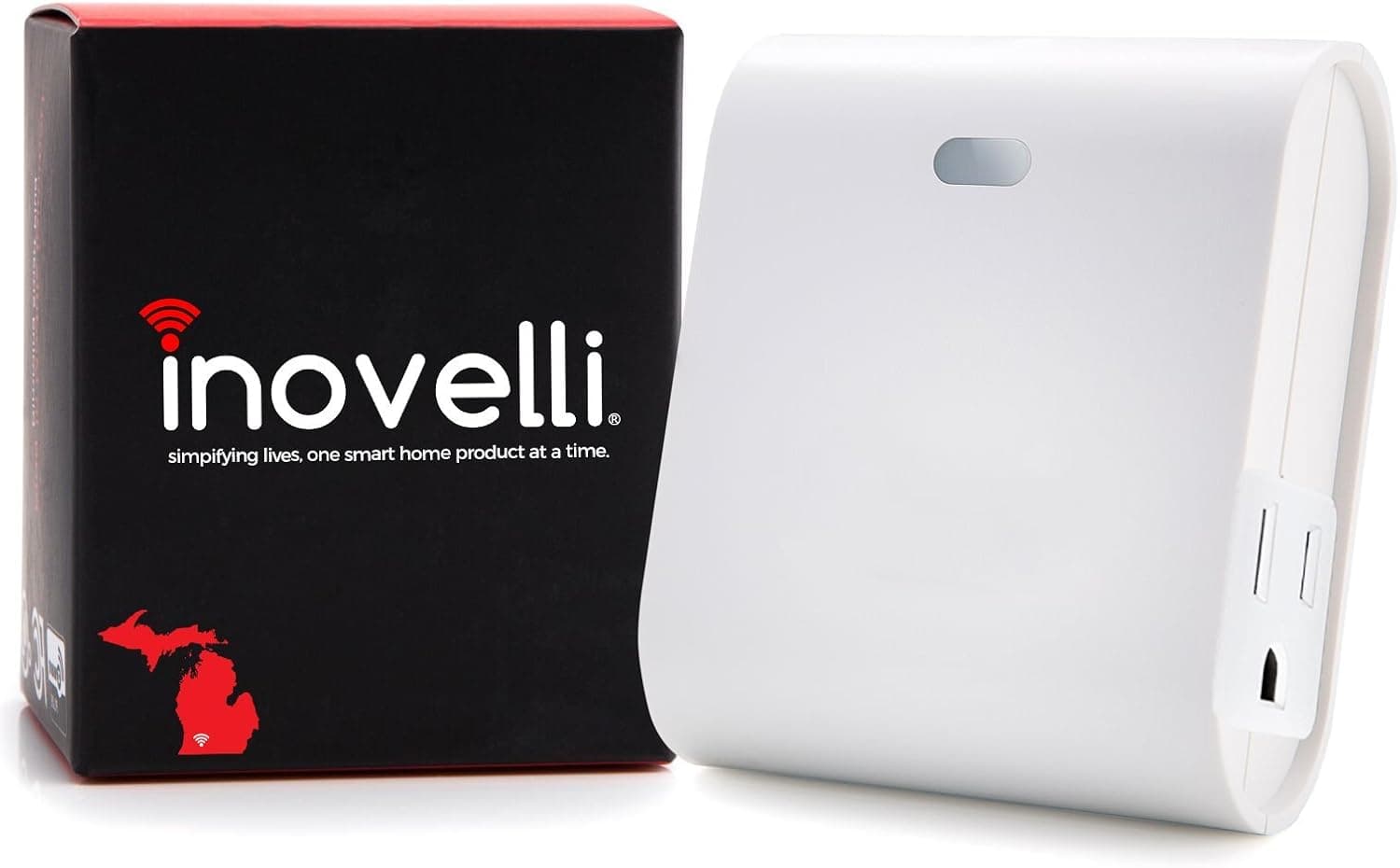 Z-Wave Dimming Plug w/Built-in Repeater (Range Extender) | Smart Dimmer Module (Single Smart Outlet) That Works with SmartThings, Wink, Vera & more (UL Listed, Zwave Plus Cert) | Inovelli