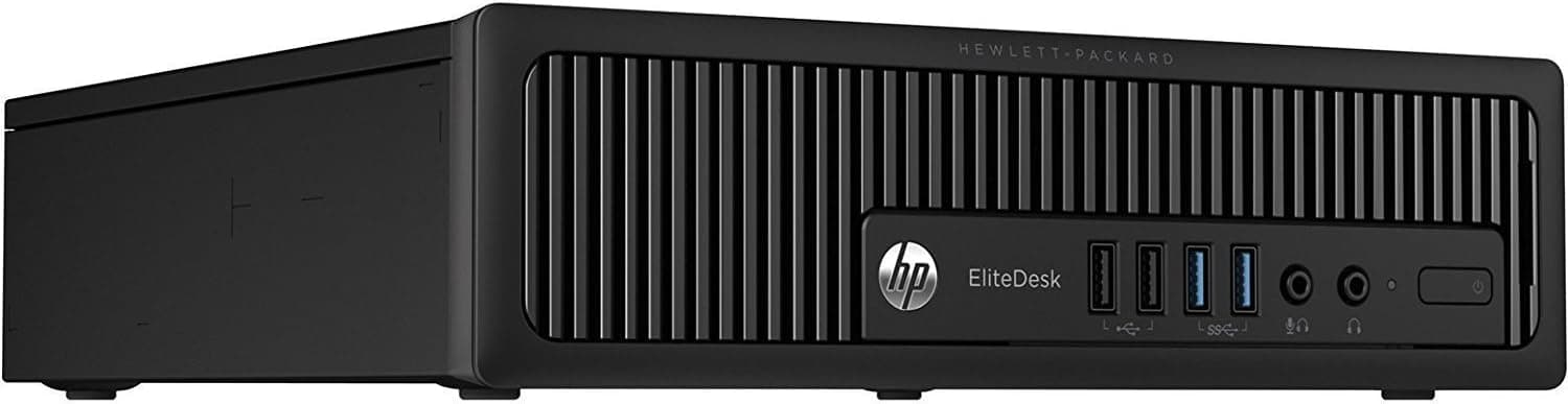 HP ELITEDESK 800 G1 USFF Ultra-Slim High Performance Business Desktop Computer, Intel i5-4570s up to 3.6 GHz, 8GB RAM, 500GB HDD, 128GB SSD, DVD, Windows 10 Professional 64 Bit (Renewed)