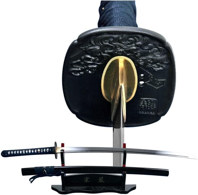 Munetoshi Brand Water Dragon Differentially Hardened 1060 Samurai Katana Sword