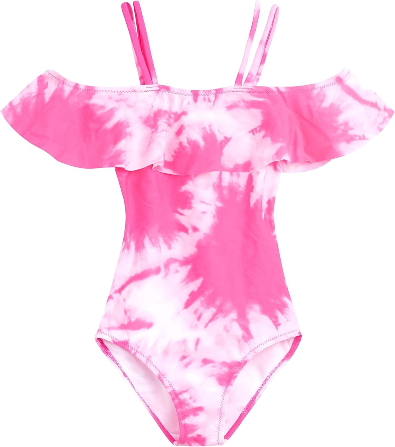 Kanu Surf Girls' Peggy UPF 50+ Beach Sport Off Shoulder One Piece Swimsuit