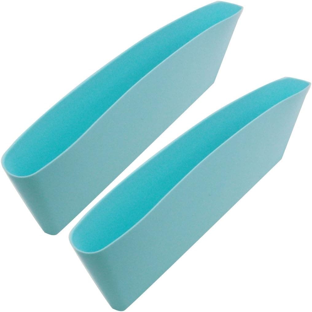 TRENDBOX 1 Pair Car Seat Slit Side Gaps Fills Pocket Catch Catcher Storage Organizer Box Bag Phone Holder Universal for Tidying - Blue