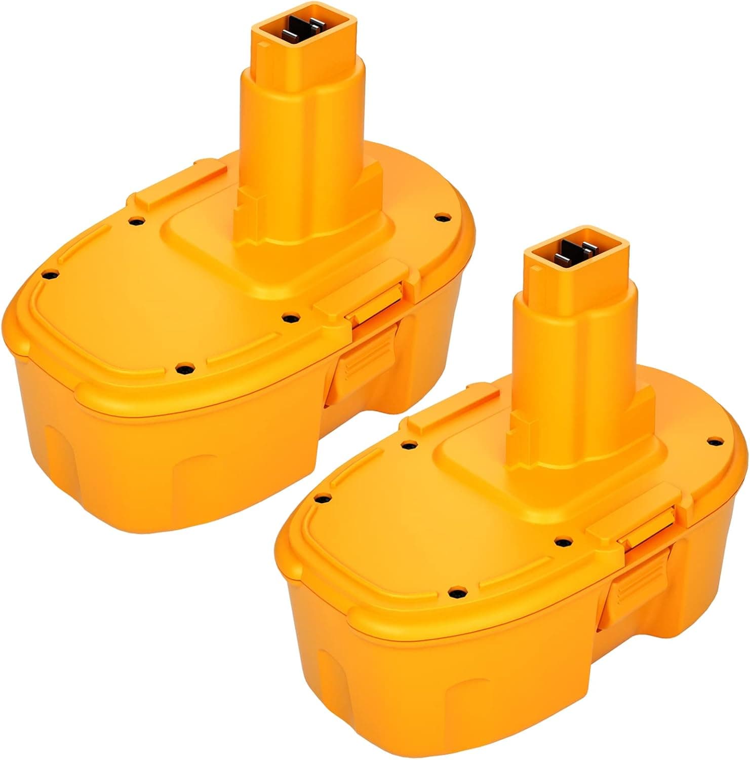 Enermall 4500mAh DC9098 DC9096 Replacement for Dewalt 18V Battery Ni-Mh Compatible with Dewalt 18 Volt Battery DC9096 DC9098 DC9099 DW9095 DW9096 DW9098 Cordless Power Tools(Yellow) 2Packs
