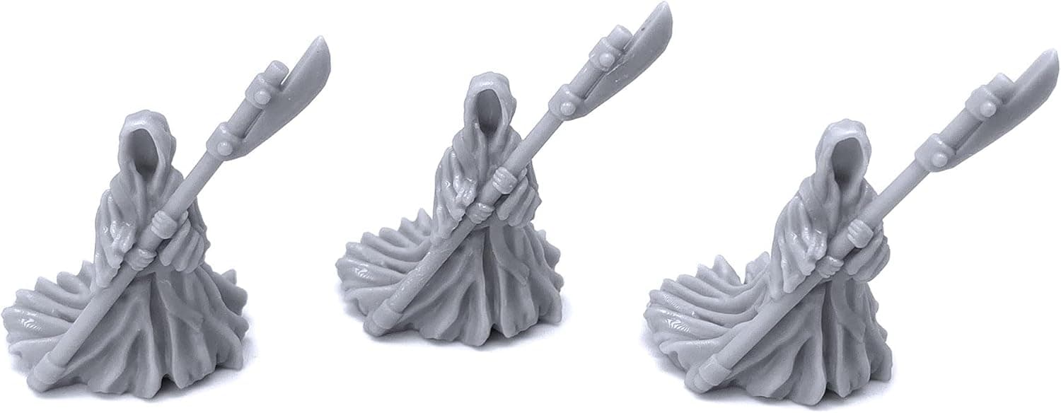 Wraiths with Halberds by Terrain4Print, 3D Printed 28mm Miniatures for Tabletop RPGs and Wargames