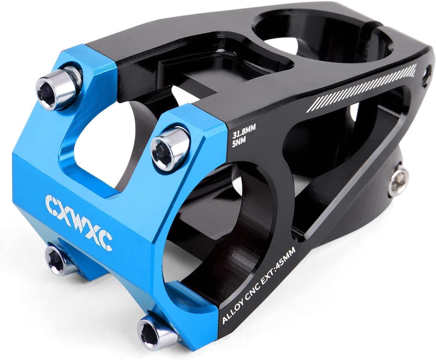 CXWXC 31.8 Bike Stem -Short Mountain Road Bike Stem - Aluminum Alloy Mountain Bike Handlebar Stem Riser for MTB Road City Bike Bicycle