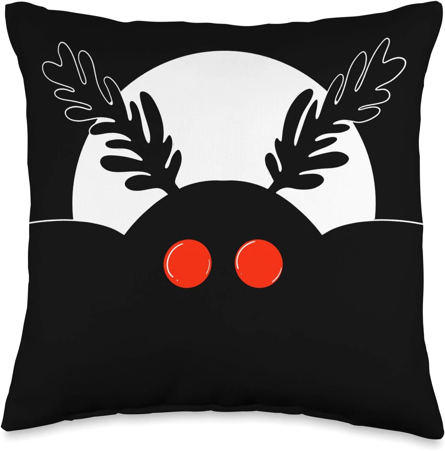Mothman Gifts Mothman-Cute Cryptid Throw Pillow, 16x16, Multicolor