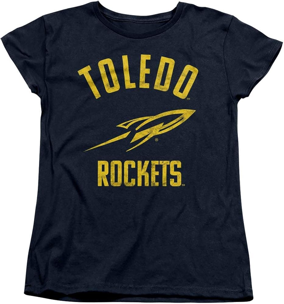 University of Toledo Official One Color Rockets Logo Women's T Shirt