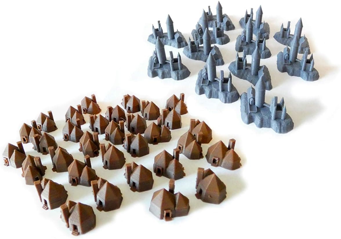 Castles & Hagrd's Huts Replacement Monopoly Pieces by: Keene/Fx