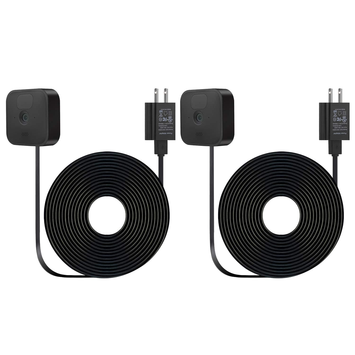 2Pack Weatherproof Outdoor Power Adapter for All-New Blink Outdoor & Blink XT / XT2, with 30ft/9m Long and Thin Charging Cable (NOT for Blink Mini) - Black