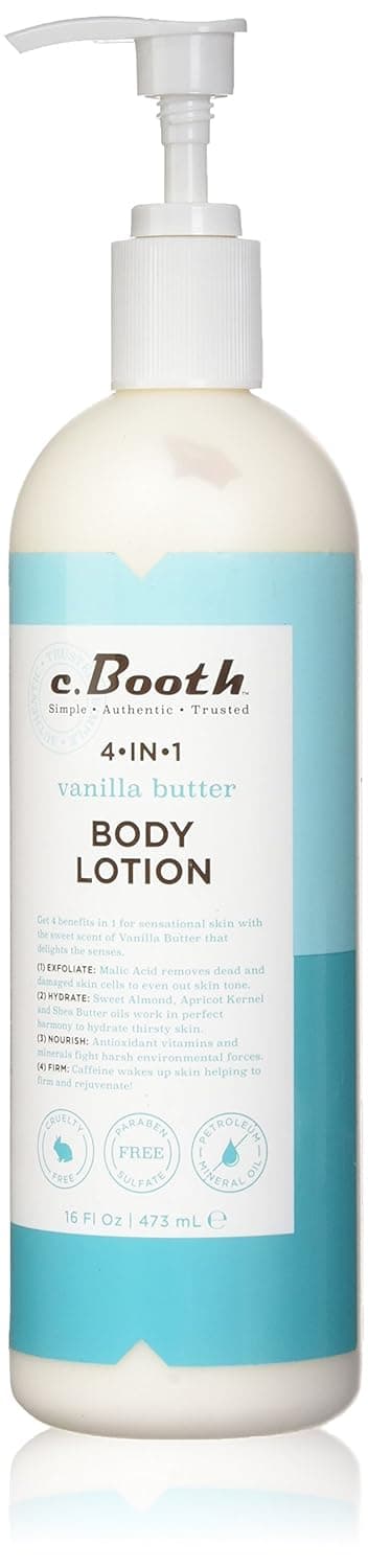 c.Booth 4-in-1 Multi-Action Vanilla Butter Body Lotion, 16 Fluid Ounce