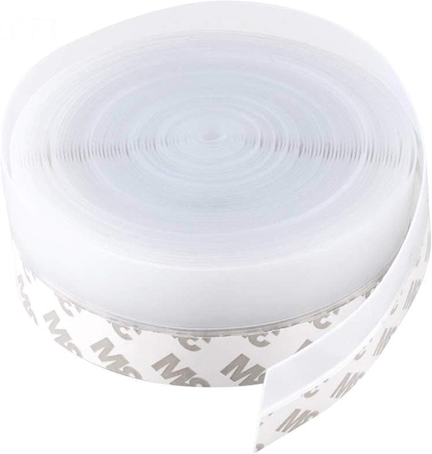 AurGun Weather Stripping Sealing Strip 32.8Ft, Large Size 35mm Silicone Door Bottom Seal Soundproof and Anti-Collision Adhesive for Doors and Windows Gaps (Transparent)