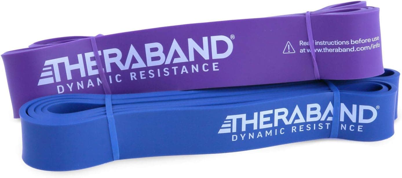 THERABAND High Resistance Band, Elastic Super Bands for Improving Flexibility, Injury Rehab, & Full Body Workouts, Heavy Duty Stretch Bands for Powerlifting