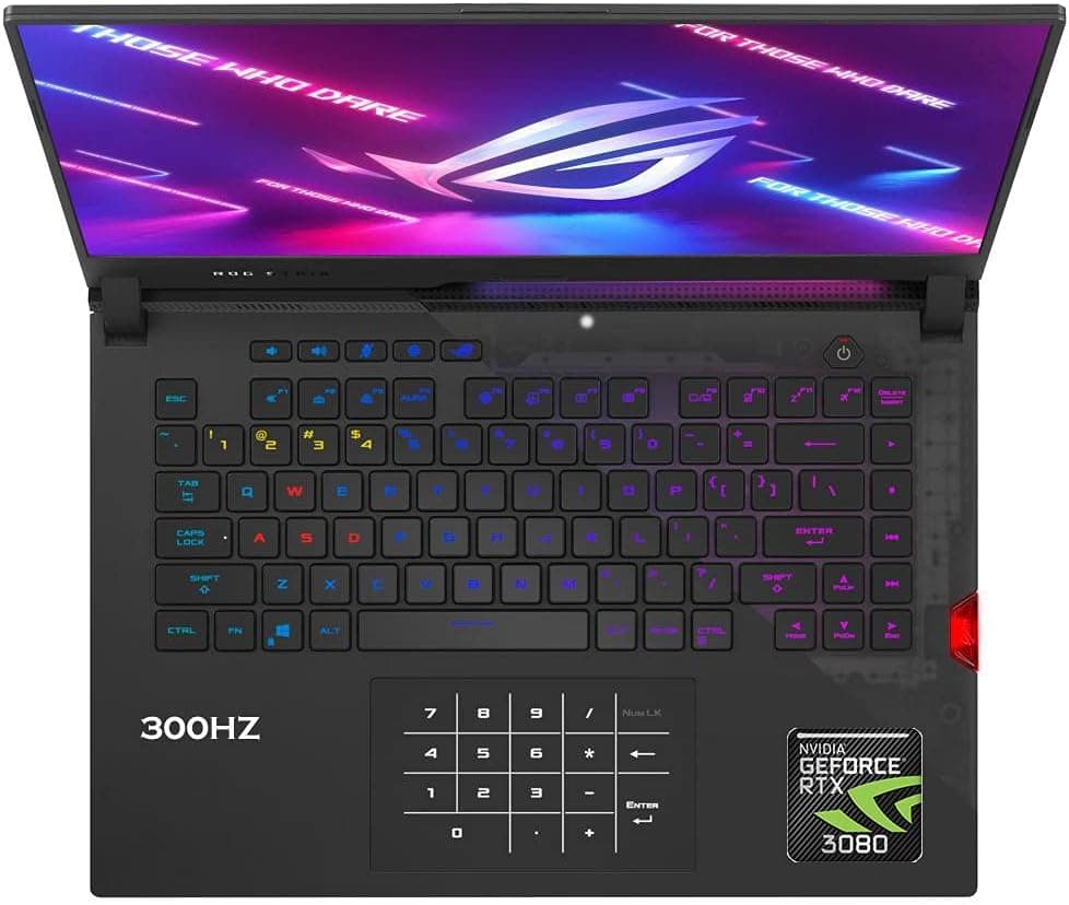 ASUS ROG Strix Scar 15 (2021) Gaming Laptop, 15.6" 300Hz IPS 3ms FHD, AMD Ryzen 7 5800H, Opti-Mechanical Per-Key RGB Keyboard, HDMI, USB-C, NVIDIA GeForce RTX 3080, 16GB DDR4, 1TB PCIe SSD, Windows 10