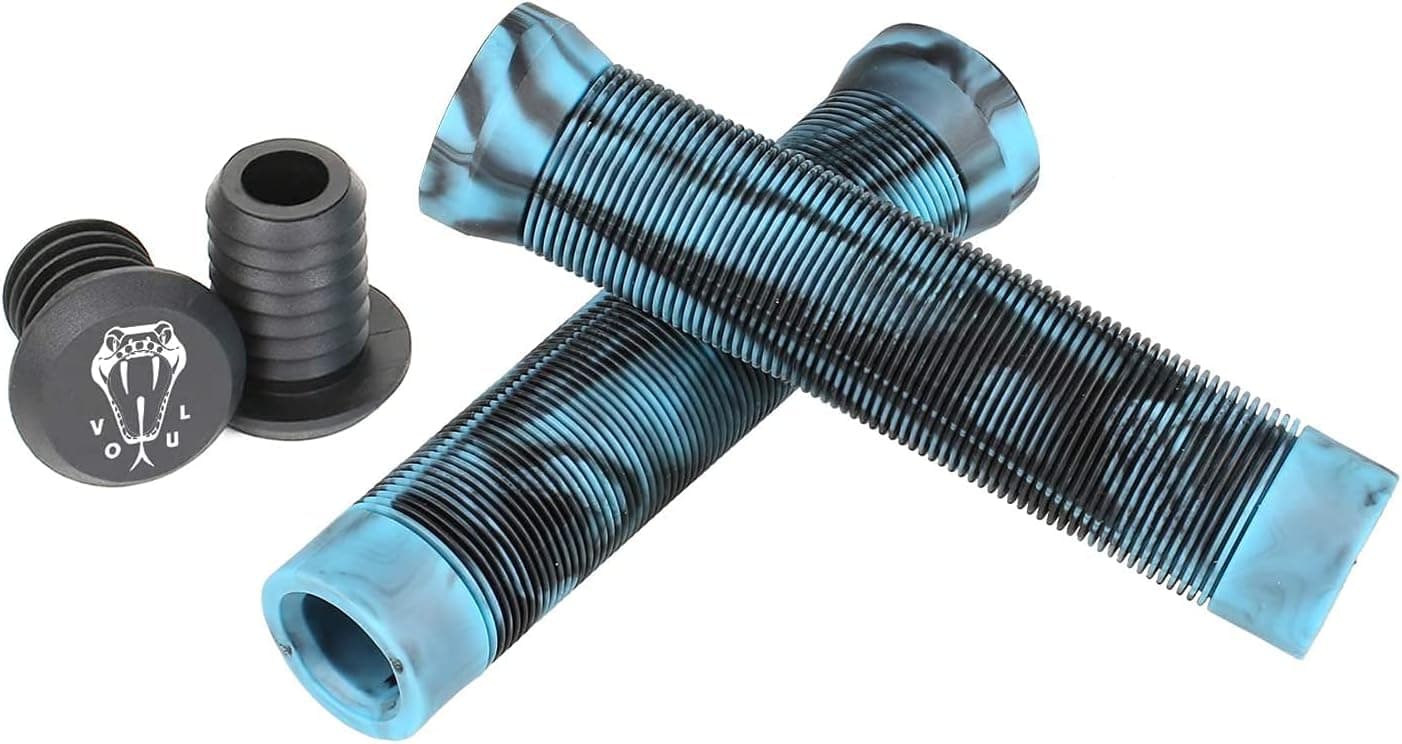 Joycruise Handle Bar Grips for Pro Trick Stunt Scooter BMX/MTB Bike with Handlebar Ends - Soft TPR Grips 150MM Length Non-Slip Comfortable Rubber Hand Grip, 2PCS