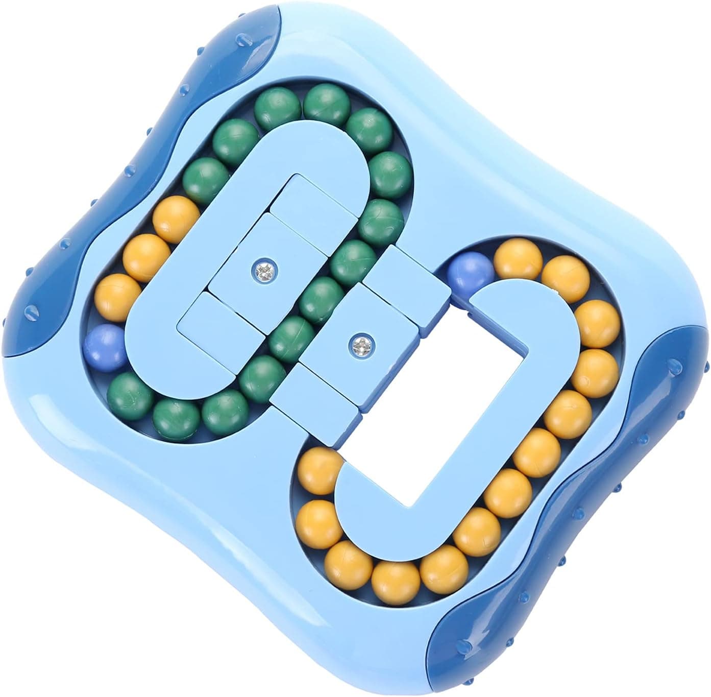 Zayin Magic Bean Cube Toys Fidget Toys Decompression Square Rotating Small Beads 3D Puzzles Cube for Adults-Blue