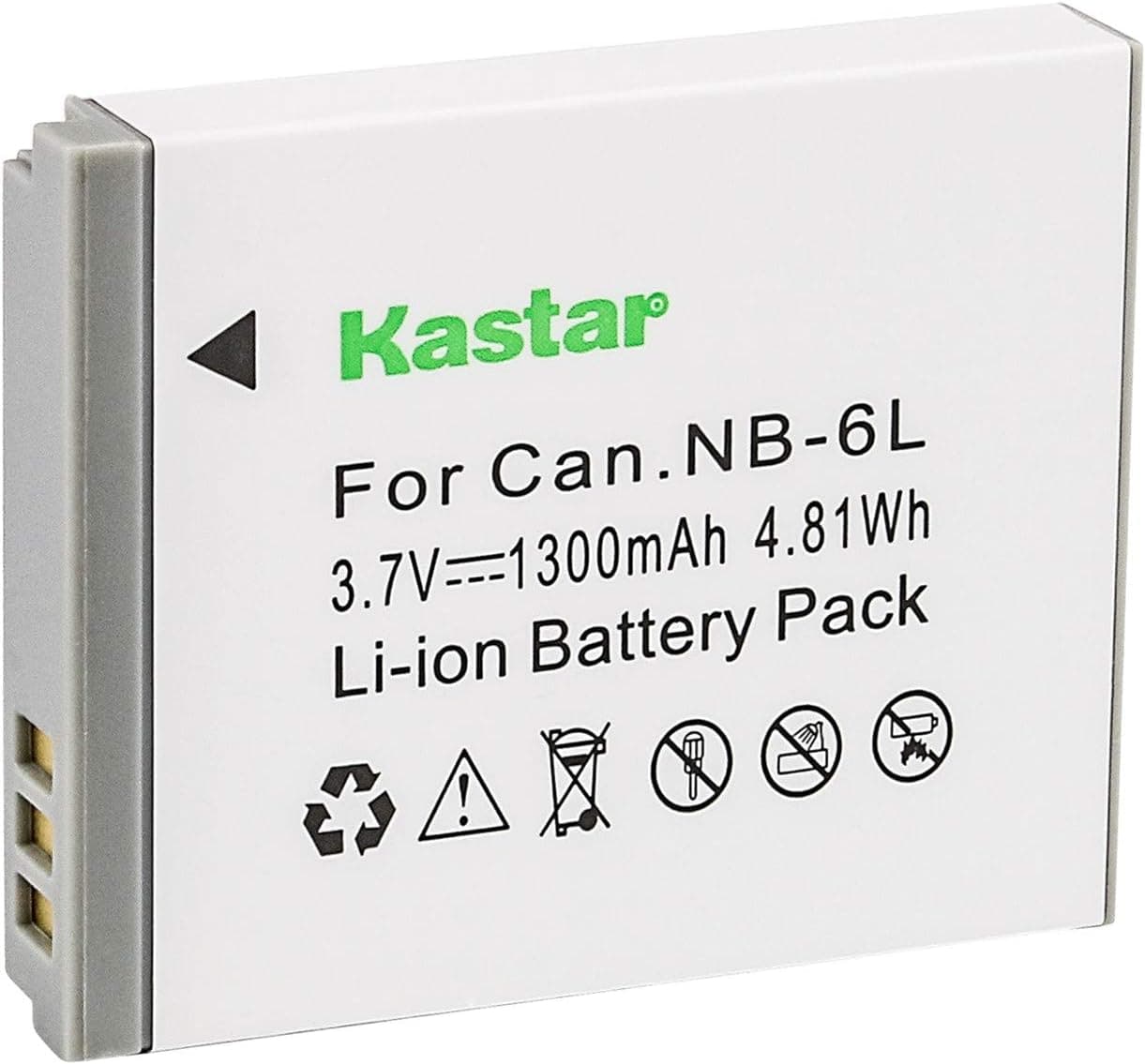 Kastar NB-6L Battery (1-Pack) for Canon PowerShot D10, D20, ELPH 500 HS, S90, S95, S120, SD770, SD980, SD1200, SD1300, SD3500, SD4000, SX170, SX240, SX260, SX270, SX280, SX500, SX510, SX600, SX700 HS