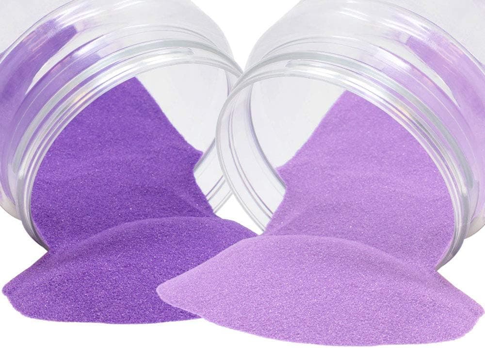 Just Artifacts 2lbs Craft and Terrarium Decorative Assorted Colored Sand (1lb Lavender & 1lbs Lilac)