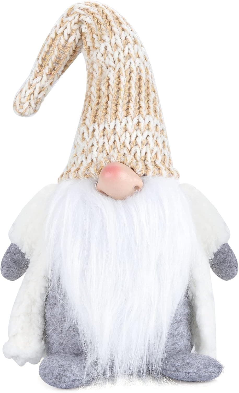 Christmas Gnome Decorations 14.1in Xmas Holiday Gnomes Plush with Yellow Hat - Handmade Tomte Swedish Gnome Plush Christmas Elf Ornaments for Home Tiered Tray Table Decor Xmas Thanksgiving Gifts