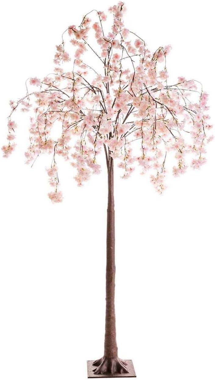 Large Lighted Faux Weeping Cherry Tree - 72 H