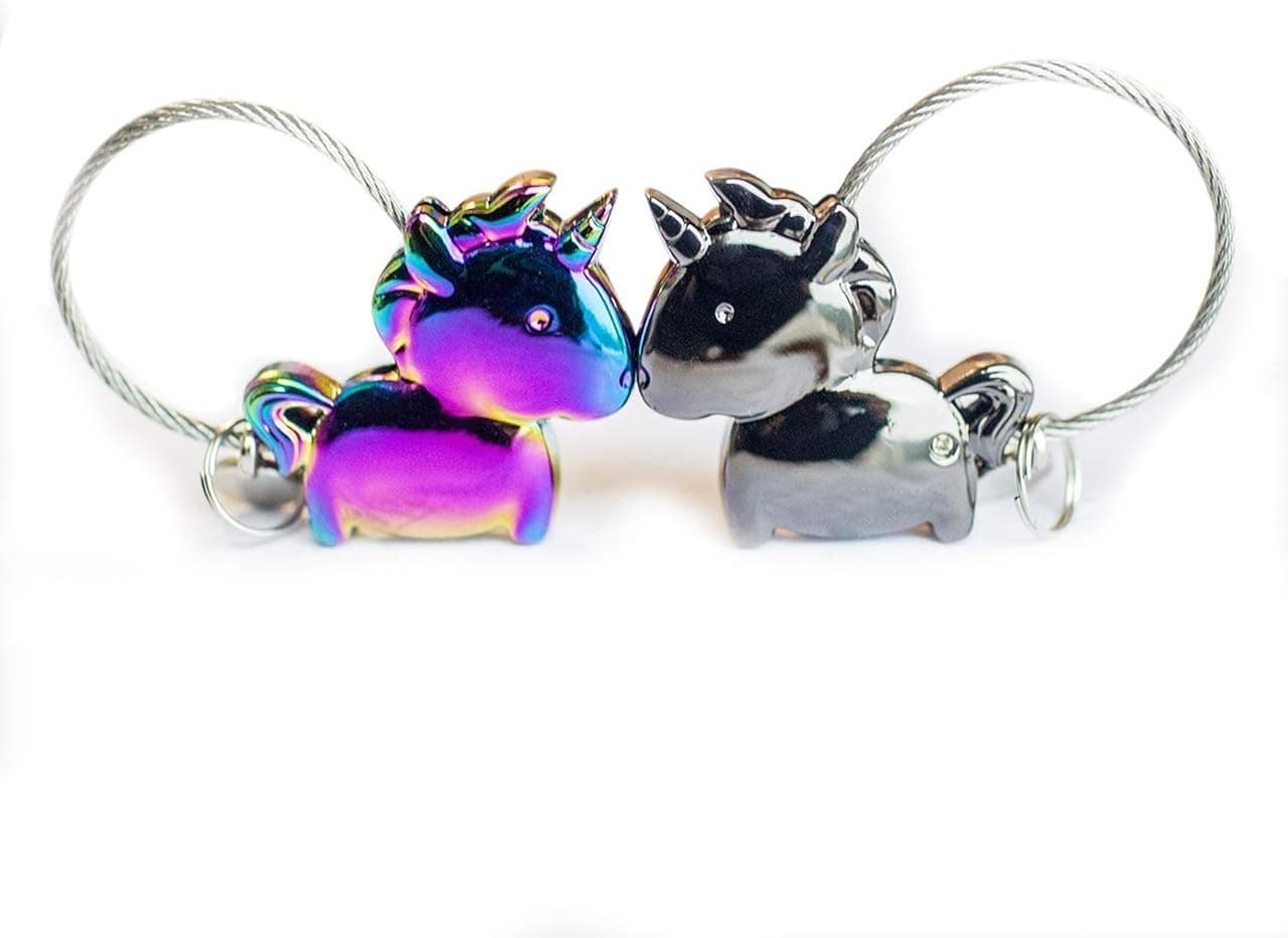 Wandi Couple Keychain, Magnetic Destined Kissing Unicorn Keychain Valentine's Love/Christmas Present