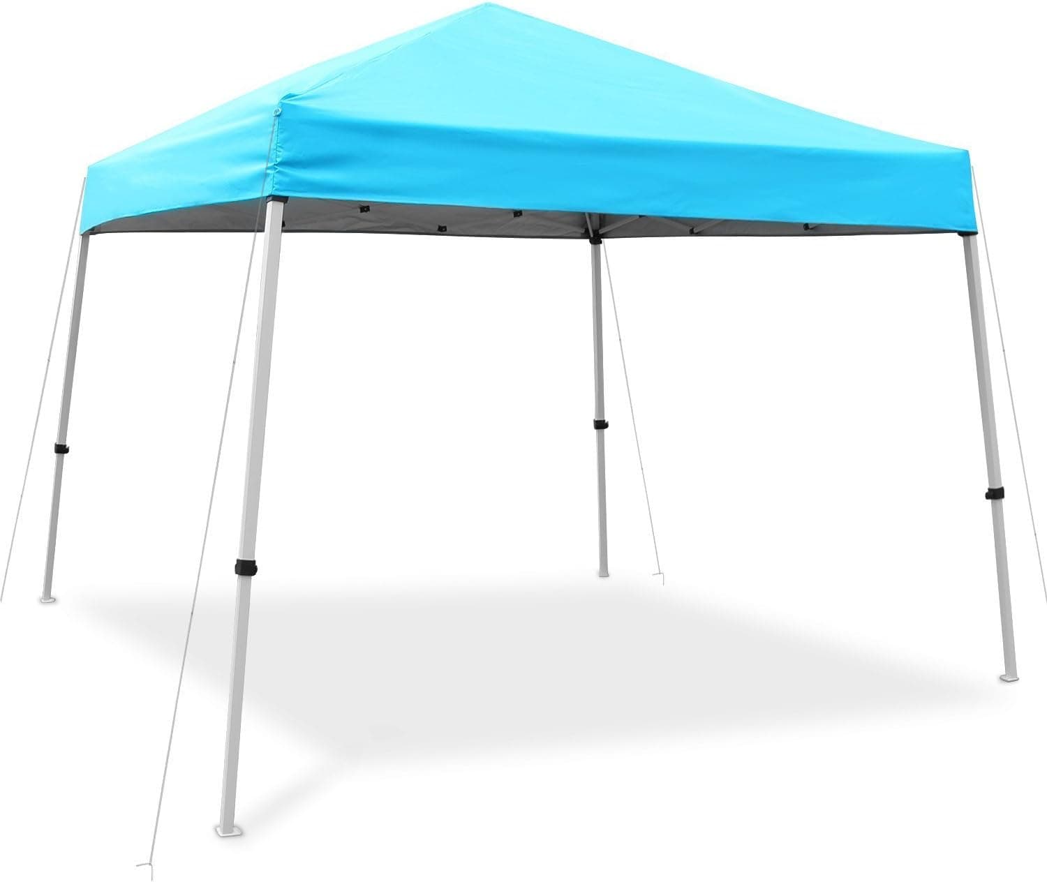 Ohuhu EZ Pop-up Slant Leg Canopy Tent, Instant Shelter with Wheeled Carry Bag, 10 x 10 FT at The Top & 8 X 8 FT at The Base, Blue