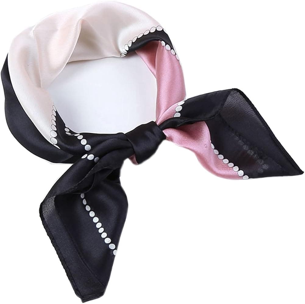 LITOON Kerchief Neck Scarf Women Square Kerchief, Silk Scarf Bandanas Headband 23.6x23.6 inch