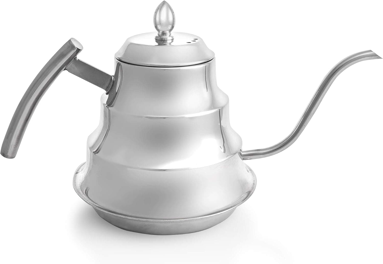 Burnish & Brown Gooseneck Pour Over Coffee Kettle with Tea Infuser 1.2 Liter