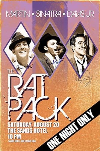 PosterOffice Originals The Rat Pack - 1966 - (24" X 36") Sands Hotel Concert Poster