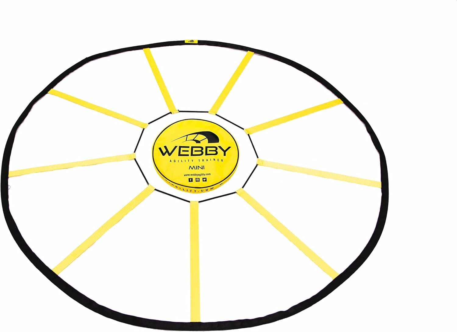 Webby Mini Agility Trainer – Circle Speed and Agility Ladder for High Intensity Footwork Drills and Skills – A Circular Piece of Training Equipment That Changes The Way You Move…