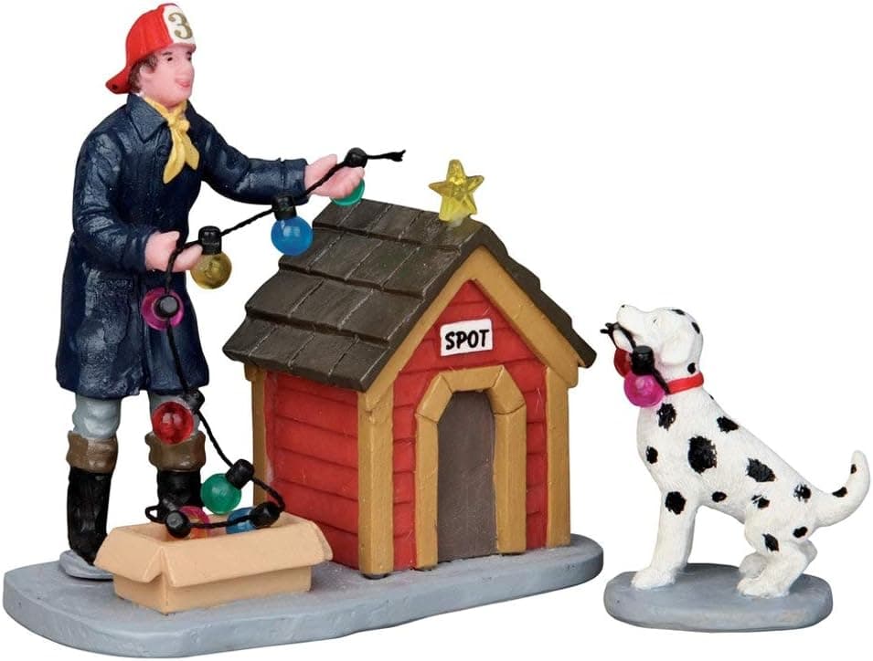 Lemax Village Collection Spot Helps Out, set of 2 #52320