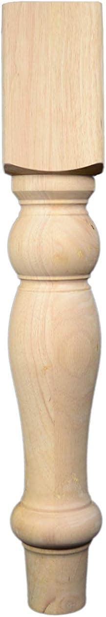 BingLTD - 29" Unfinished Hardwood Farm Table Leg - Set of 4 (TL730-UNF)